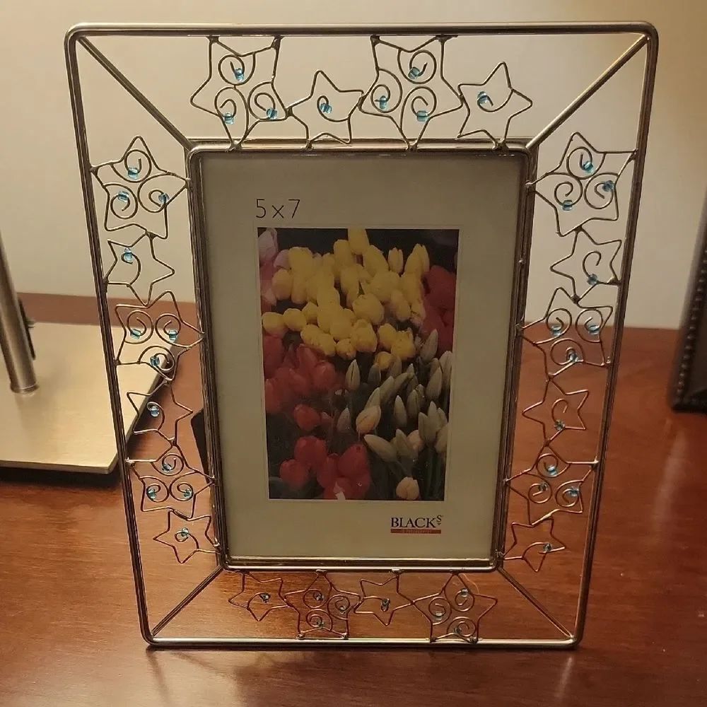 Elegant Starry Silver Photo Frame 5×7